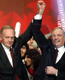 Former and current Prime Ministers, Jean Chretien and Paul Martin