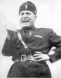 WW II Italian Fascist Dictator Benito Mussolini