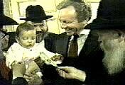 Joe Lieberman with Rabbi Schneerson